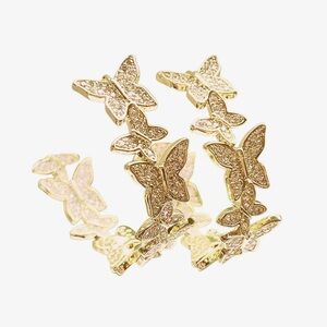 Fly High Butterfly Hoop Earrings